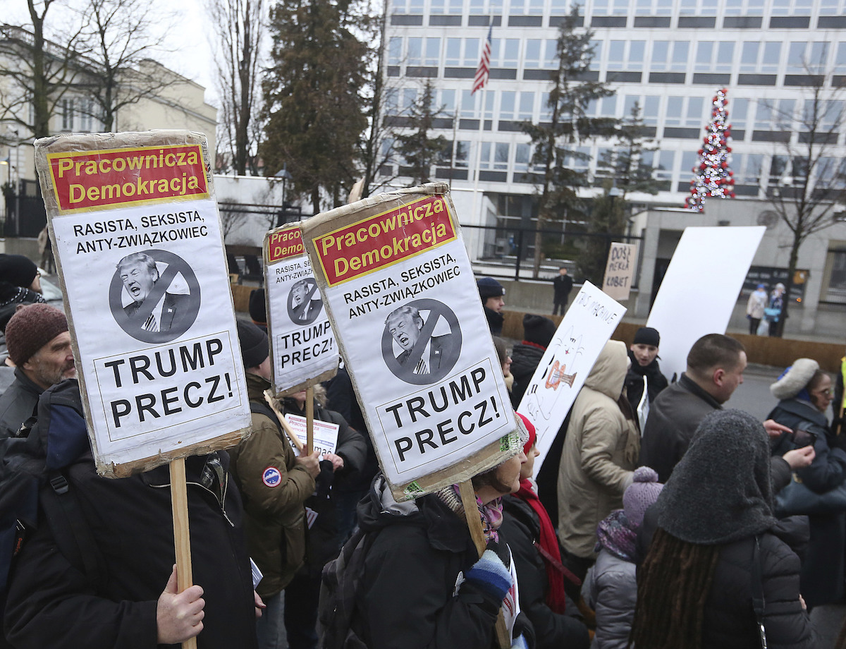 Poland Trump Inauguration Protests