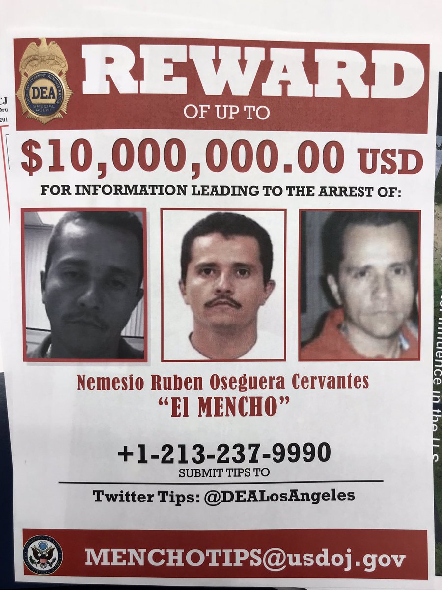 EU ofrece recompensa de 10 millones de dólares por 'El Mencho' | Capital  México