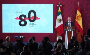 CONMEMORA AMLO 80 AÑOS DEL EXILIO ESPAÑOL A MÉXICO