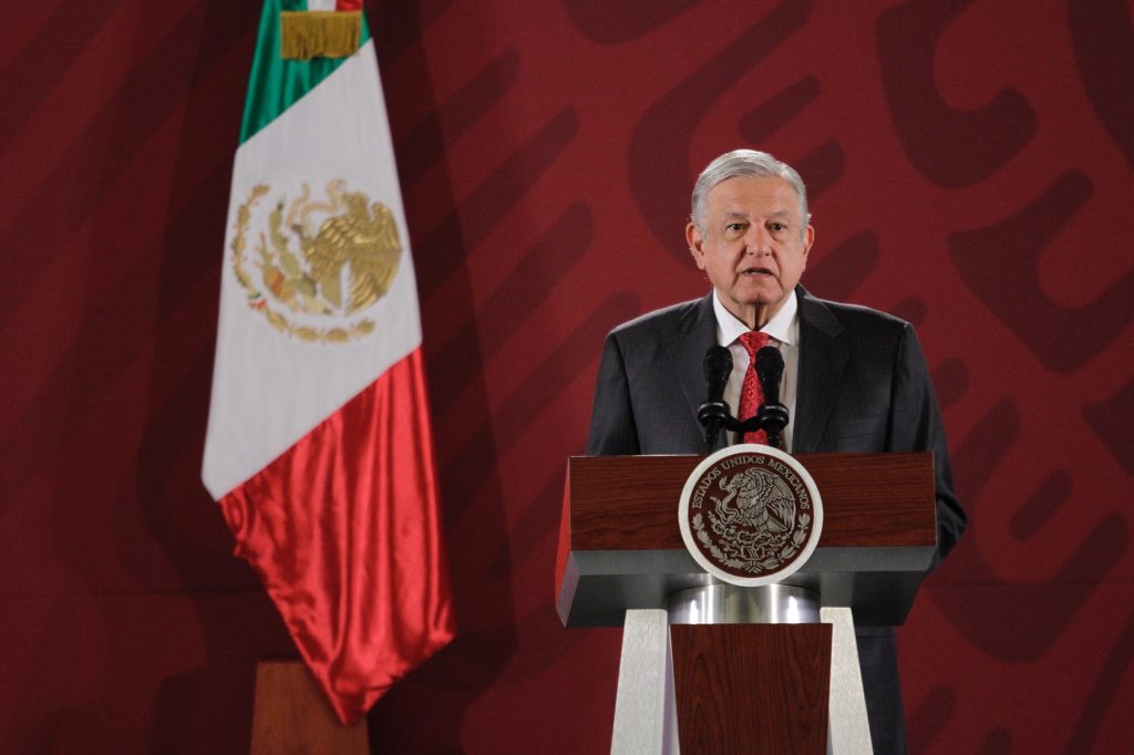 El presidente Andrés Manuel López Obrador durante su conferencia de prensa matutina