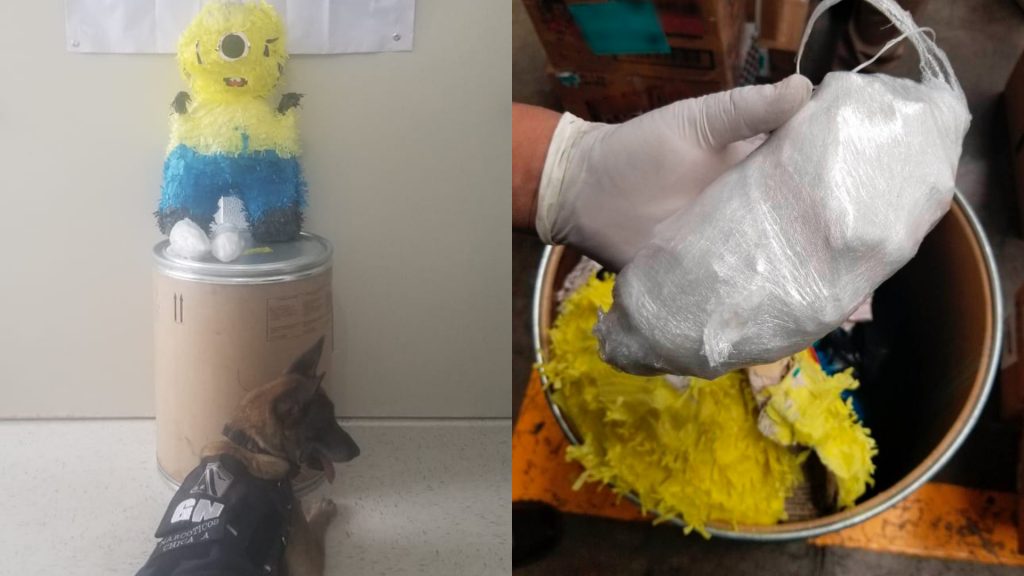 Guardia Nacional localizó un kilo de metanfetamina dentro de una piñata