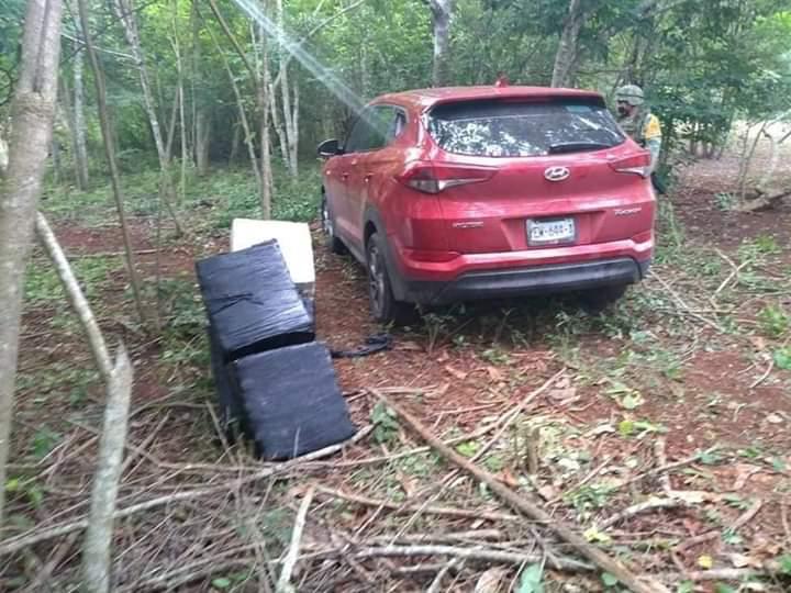 SEDENA aseguró 210 kilos de cocaína y un vehículo; posiblemente relacionado con Narco-Avión en Quintana Roo