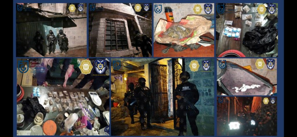 FGJ y SSC realizaron cateos en Xochimilco; aseguraron más de 500 dosis y detuvieron a 14 personas