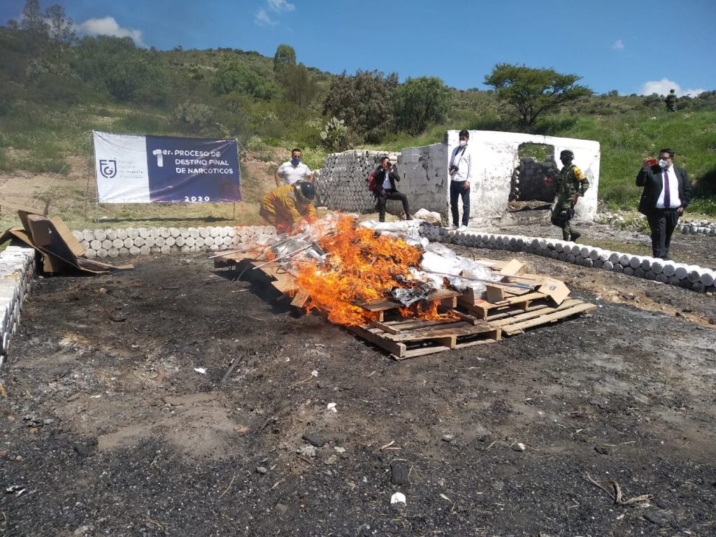 SEDENA y FGJCDMX incineraron narcóticos en San Juan Teotihuacán, EdoMex