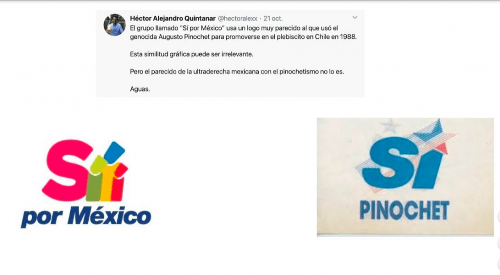 AMLO comparó logo de "Sí por México" con propaganda de Augusto Pinochet