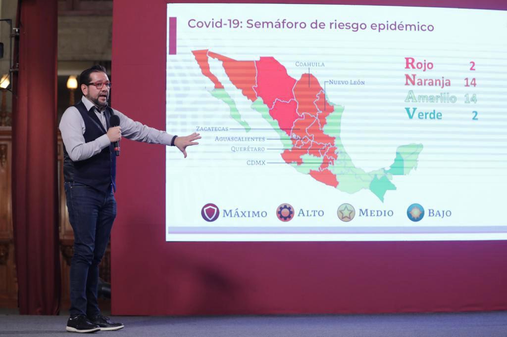 Pasa Chiapas a semáforo verde; 6 estados en riesgo de pasar a rojo