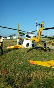 Helicóptero de la compañía “Pegaso” se desplomó en Dos Bocas, Paraíso, Tabasco
