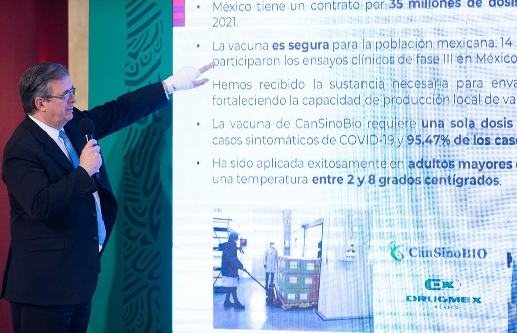 Marcelo Ebrard anuncia llegada de vacunas