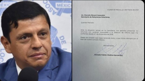 Jefe de oficina de Marcelo Ebrard renunció a la Secretaría de Relaciones Exteriores