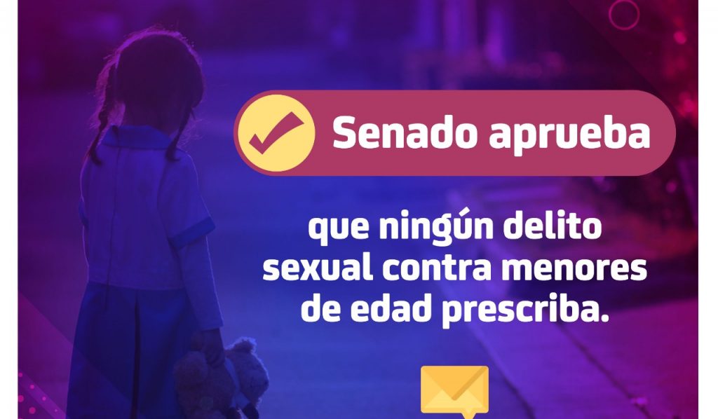 Delitos sexuales contra menores no prescriben: Senado