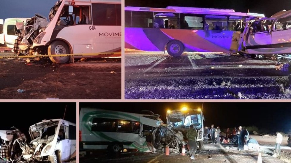 Al menos 16 muertos y 13 heridos dejó choque de camión de transporte contra camioneta en Sonora