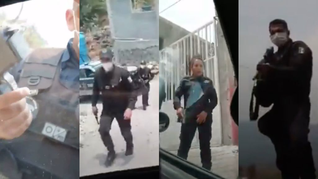Policías de Ecatepec apedrearon auto y apuntaron a mujer embarazada (Video)