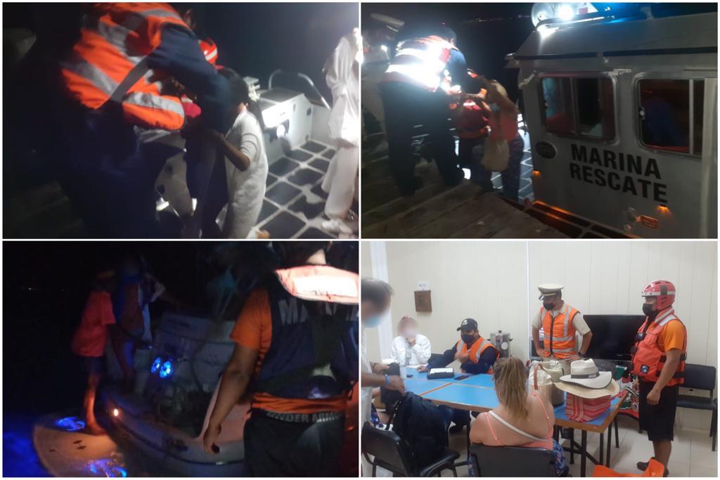 Semar rescató a 6 personas en Puerto Juárez, Quintana Roo