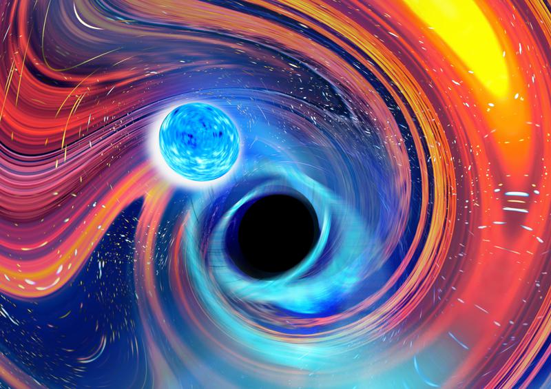 Detectan colisión de estrella de neutrones y agujero negro