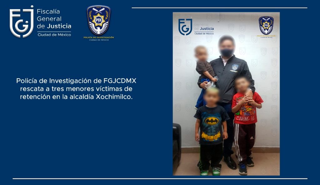 Fiscalía CDMX recuperó a 3 personas menores de edad, posiblemente retenidas en Xochimilco