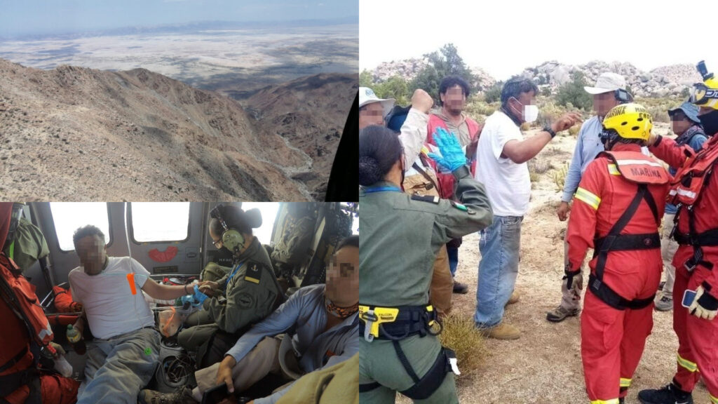 Semar rescató a una persona en la Sierra de Juárez en Ensenada, Baja California