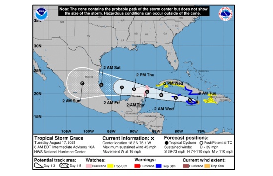 Grace ya es tormenta tropical, impactaría en Puerto Aventura y Tulum