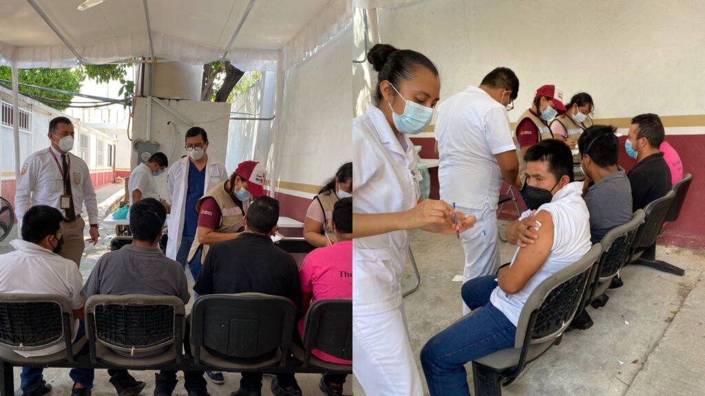 INM e IMSS unen esfuerzos en Chiapas para vacunar contra Covid-19 a migrantes