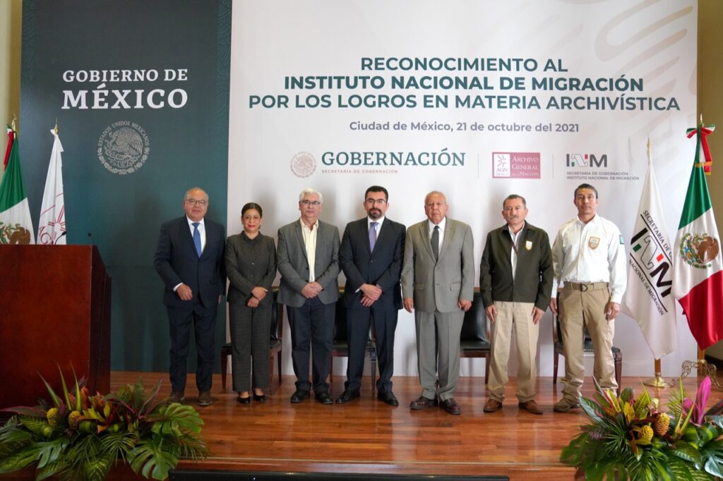 INM recibe reconocimiento del Archivo General de la Nación Foto: @INAMI_mx