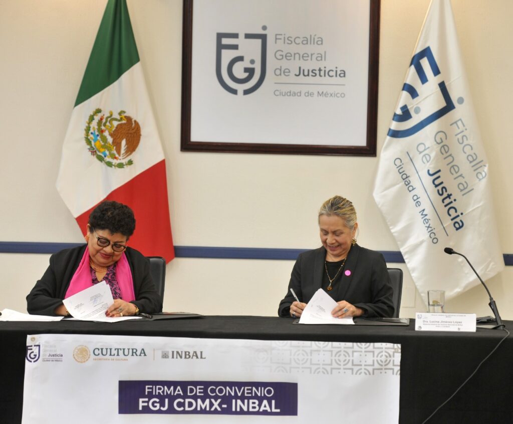 Fiscalía CDMX y el INBAL firman convenio de coordinación para prevenir y atender actos de violencia de género