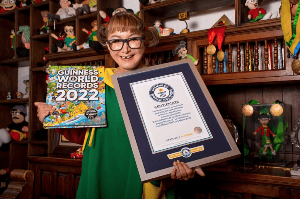 La Chilindrina gana récord Guinness por su longevidad Foto: La Chilindrina