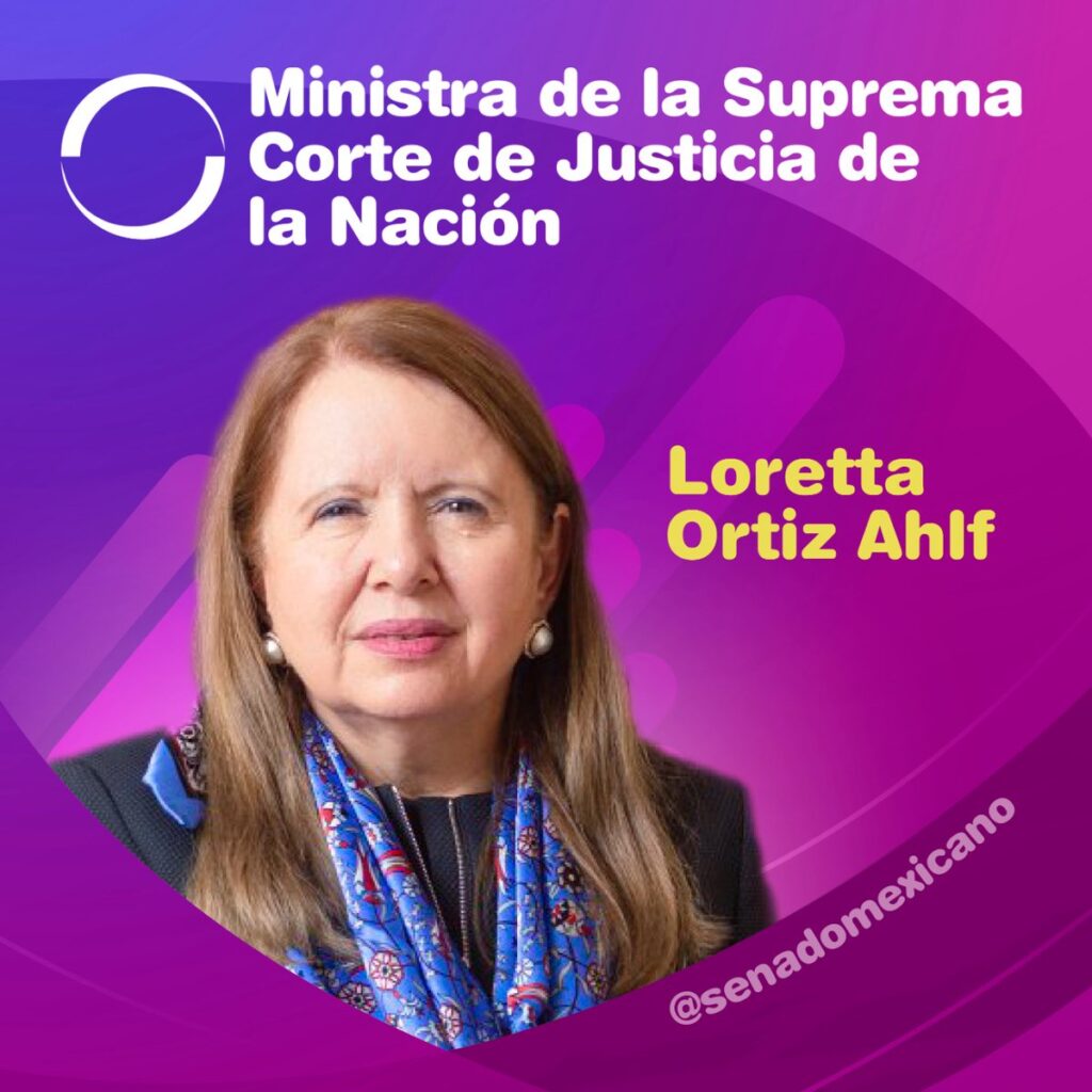 SCJN celebra designación de la ministra Loretta Ortiz Ahlf como nueva integrante del Alto Tribunal Foto: @senadomexicano