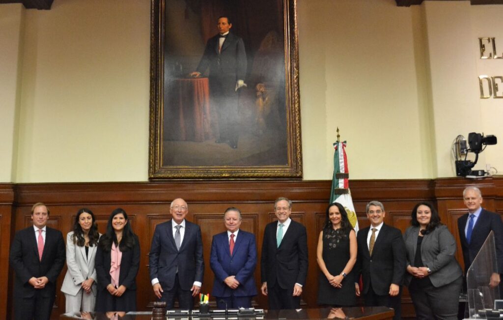 Arturo Zaldívar se reunió con el embajador de EUA, Ken Salazar y con el Procurador Asistente Adjunto, Bruce Swartz *FOTOS SCJN*