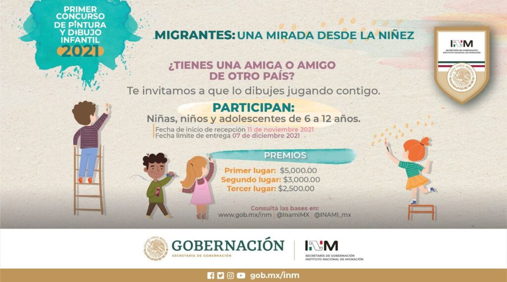 INM convoca al concurso infantil “Migrantes: Una Mirada Desde la niñez”