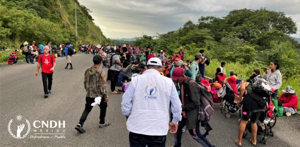 Preocupantes las condiciones en que se desarrolla la “caravana migrante”: CNDH *FOTOS CNDH*
