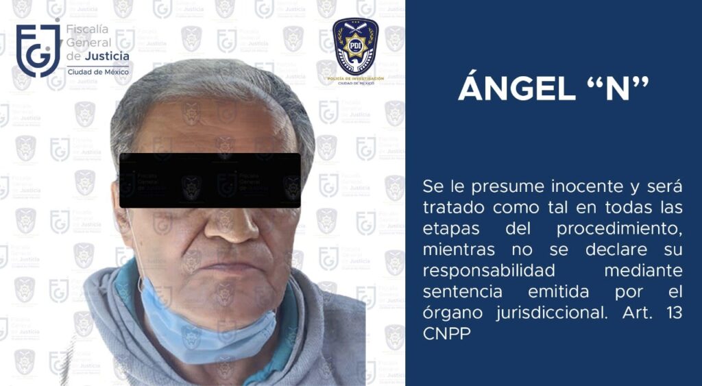Fiscalía CDMX detuvo a Ángel Casimiro “N” por delito de pornografía infantil