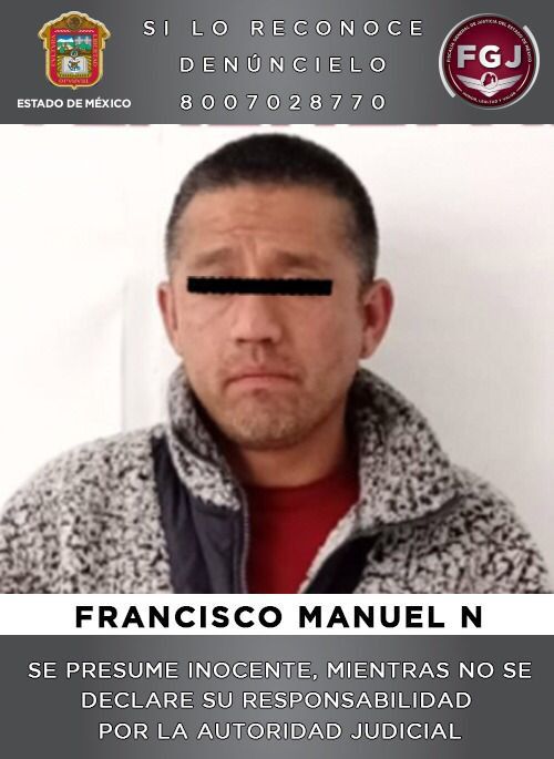 FGJEM: Francisco Manuel “N” fue vinculado a proceso por el feminicidio de una menor de edad *FOTO & VIDEO FGJEM*