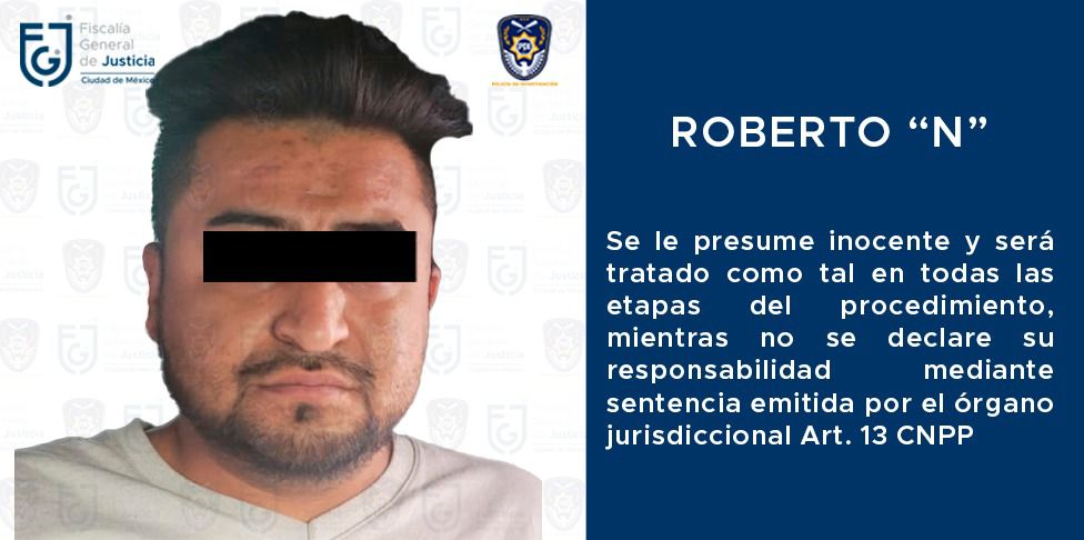 FGJ-CDMX detuvo a Roberto Jonathan “N” relacionado con la desaparición de 2 jóvenes en “El Bar Quito” *FOTOS & VIDEO FGJ-CDMX*