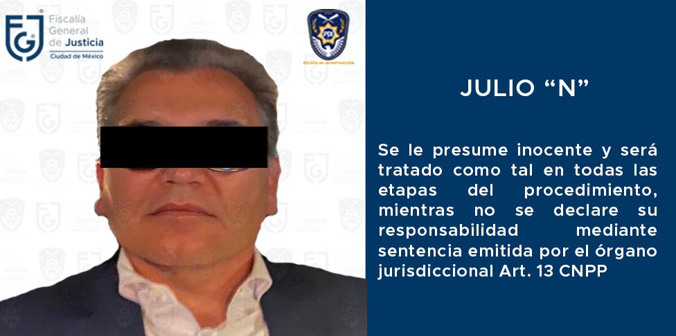 Juez dictó prisión preventiva justificada por presunto enriquecimiento ilícito en contra de Julio César Serna Chávez *FOTOS FGJCDMX*