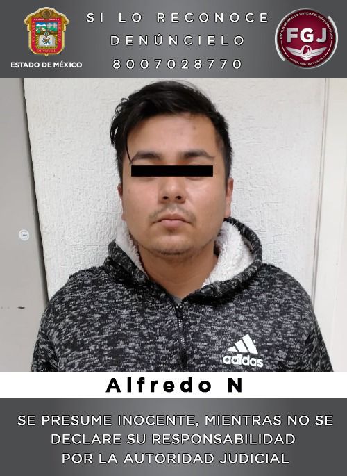 FGJEM detuvo a Alfredo “N", probable violador de una menor de 13 años *FOTO FGJEM*