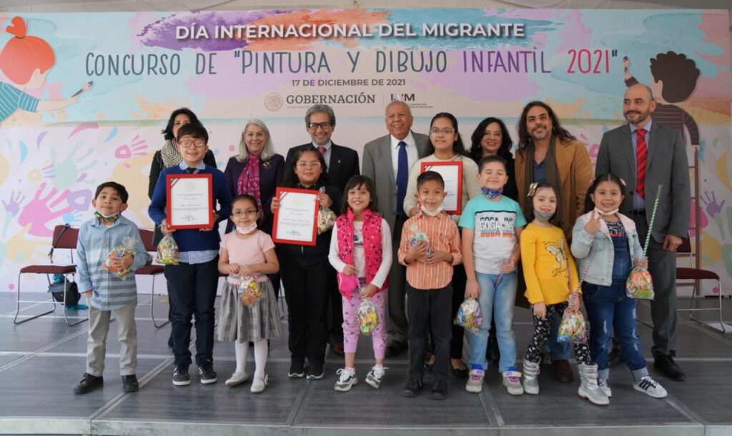 INM premia a ganadores del Primer Concurso de Dibujo y Pintura Infantil 2021 *FOTOS SEGOB / INM*