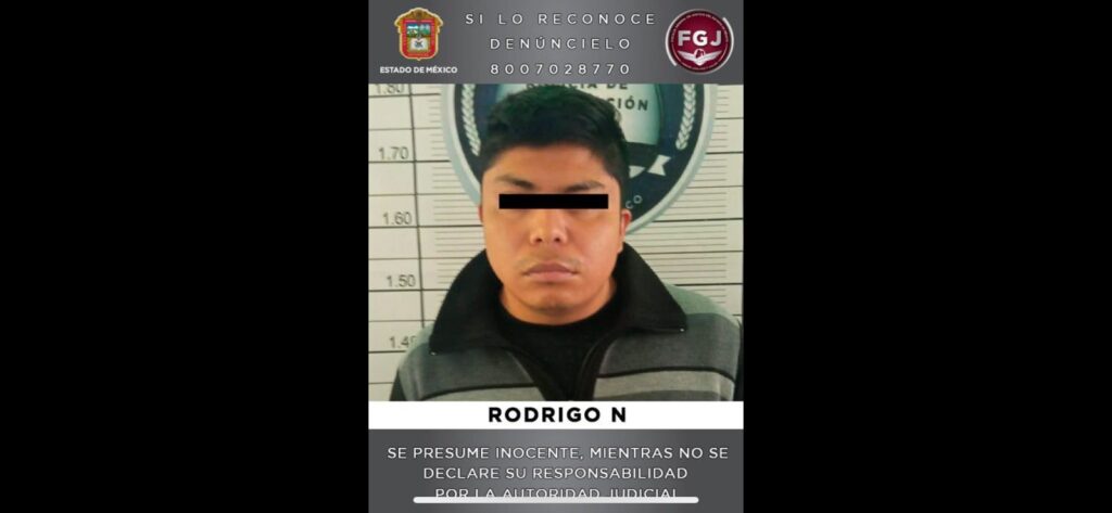 FGJ-EM detuvo a Rodrigo “N” por la desaparición de un joven en Naucalpan, Estado de México *FOTO FGJEM*