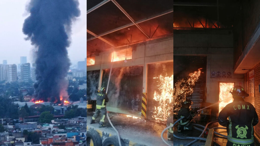 Incendio en nave industrial consumió 7 mil metros cuadrados; evacuaron 200 personas en Coltongo, Azcapotzalco