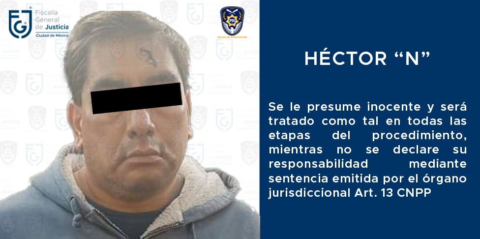 FGJ-CDMX: Juez dictó prisión preventiva oficiosa a Héctor "N" por tentativa de feminicidio *FOTOS FGJ-CDMX*
