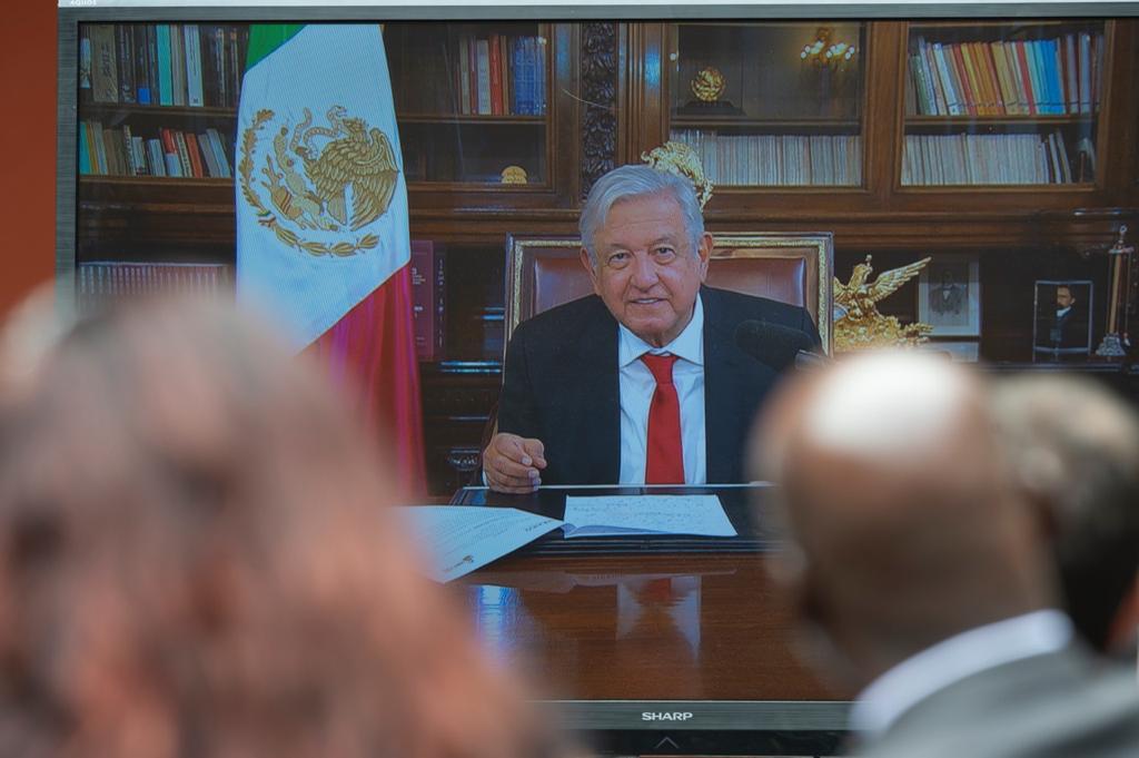 AMLO mantiene reuniones virtuales Foto: Presidencia