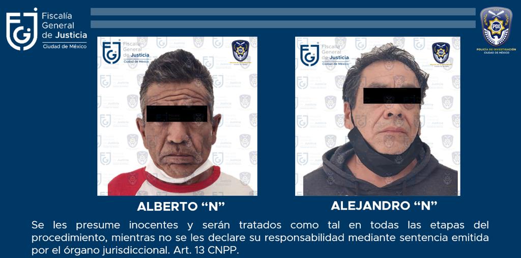 FGJ-CDMX detiene a Alberto “N” y Alejandro “N” por su probable participación en el delito de narcomenudeo *FOTOS FGJ-CDMX