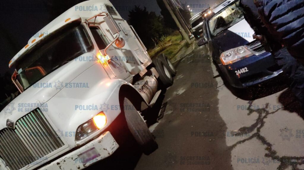 SSE recuperó un tractocamión con un reporte de robo con violencia en Coacalco, Edomex *FOTOS SSE