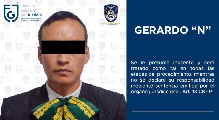 FGJ-CDMX detuvo a Gerardo “N” por homicidio calificado contra su padrastro *FOTOS FGJ-CDMX