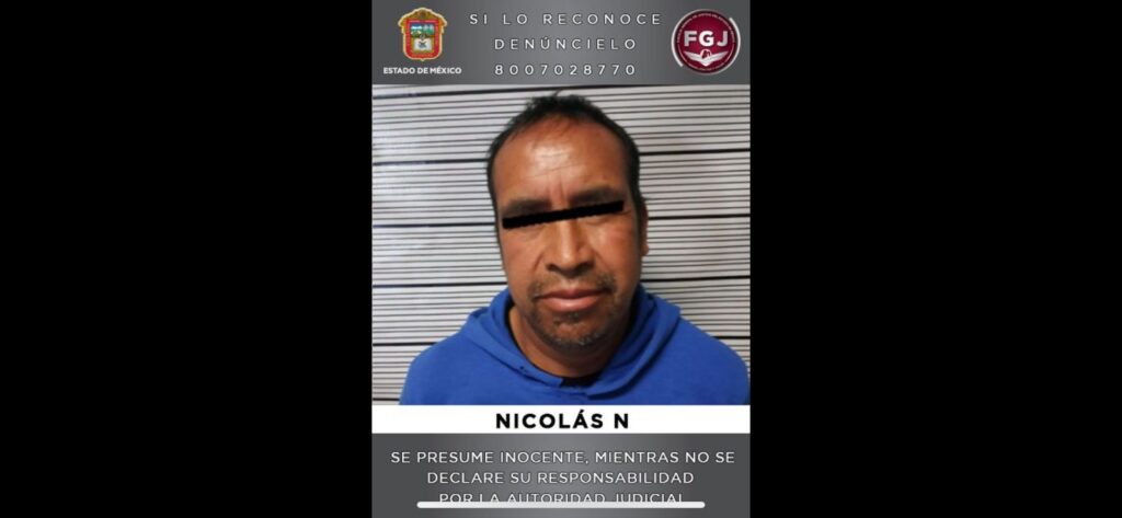 FGJ-EM detuvo a Nicolás “N” por la violación de una menor de edad *FOTO FGJ-EM