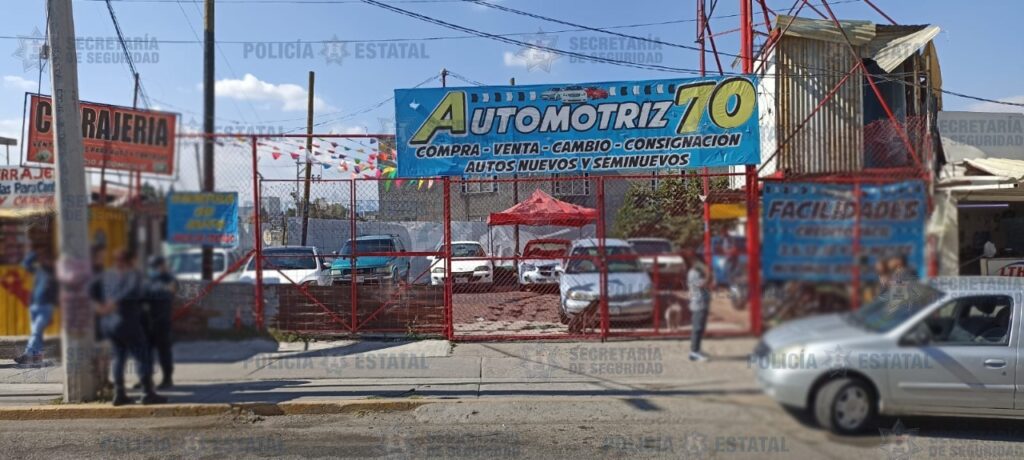 Policías del Estado de México localizaron un vehículo con reporte de robo en un lote de autos *FOTOS SSE