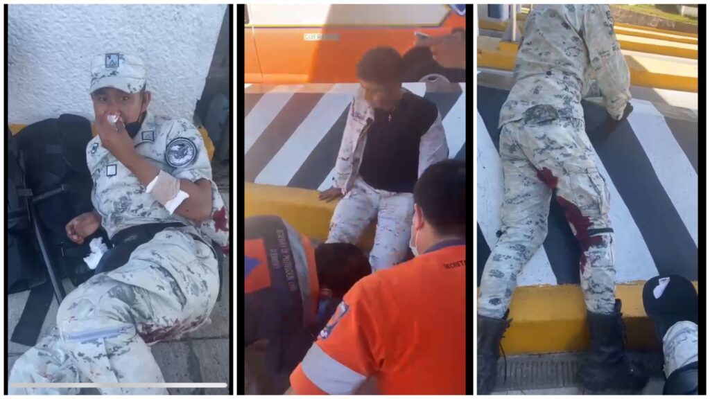 14 integrantes de la Guardia Nacional resultan lesionados tras enfrentamiento con normalistas en Guerrero Foto: CM