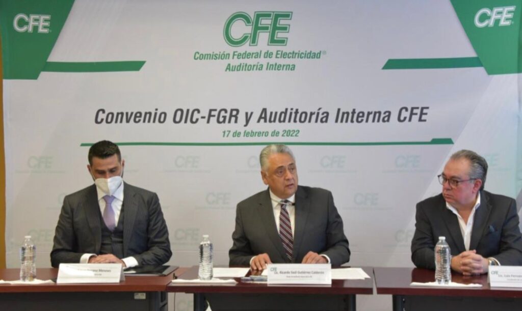 FGR y CFE firman convenio de colaboración para prevenir y erradicar “la corrupción” *FOTO CFE / FGR