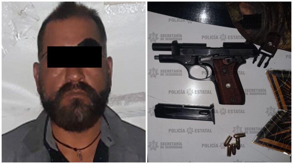 SSE y policías municipales de Jiquipilco detuvieron a Alfonso “N" por el delito de portación de arma de fuego *FOTOS SSE