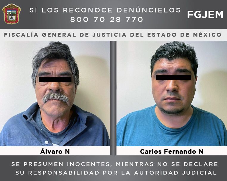 FGJ-EM: “El Charly” y “El Viejón” fueron detenidos luego de cometer un homicidio en Tlalnepantla *FOTOS & VIDEO FGJ-EM