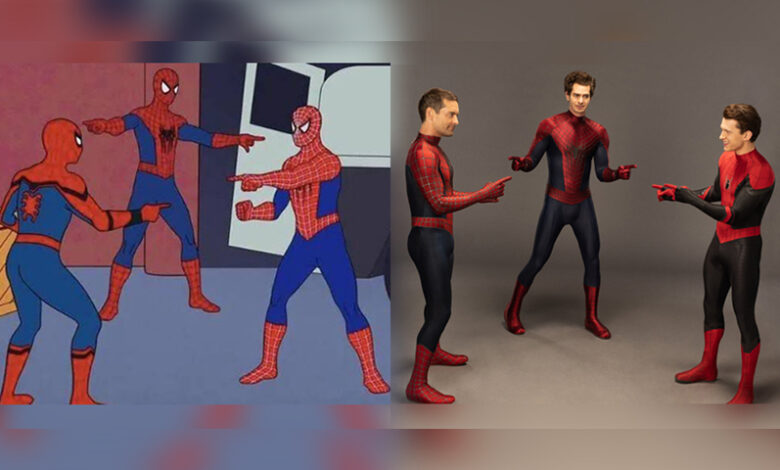 Recrean Holland, Garfield y Maguireel famoso meme de los 3 Spider-Man |  Capital México