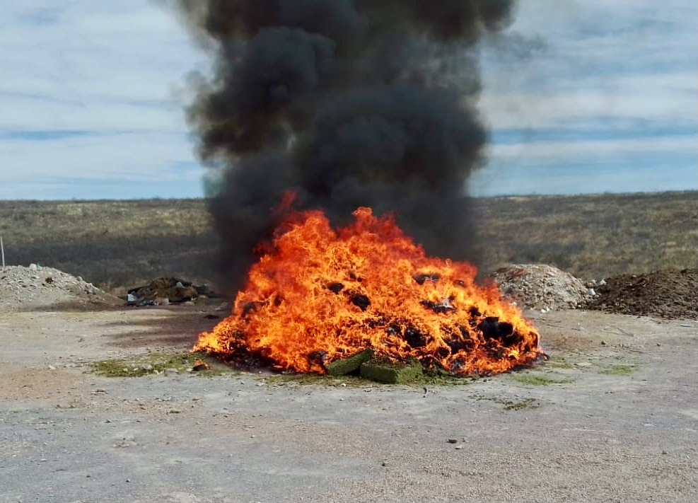 FGR en Chihuahua incineró más de dos toneladas de narcóticos *FOTO FGR
